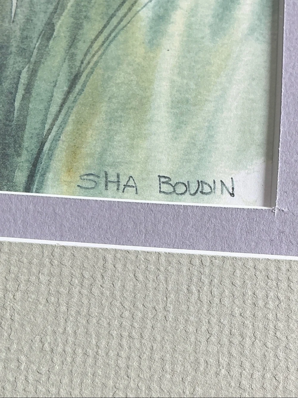 Framed Purple Floral Watercolor Wall Art by Sha Boudin